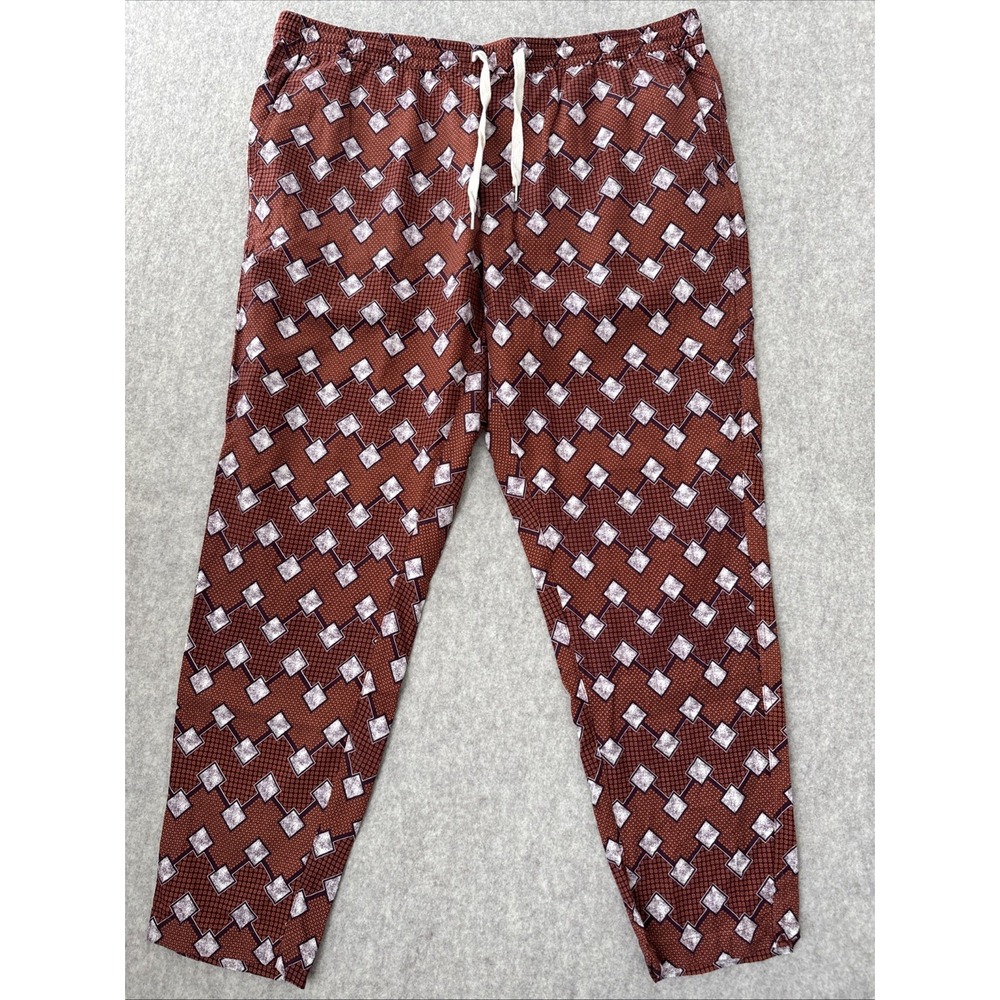 Tasso Elba Resort Silk Blend Drawstring Pants Relaxed Tapered Fit Mens XLarge
